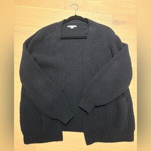 American Eagle Outfitters Black Open-Front Knit Cardigan